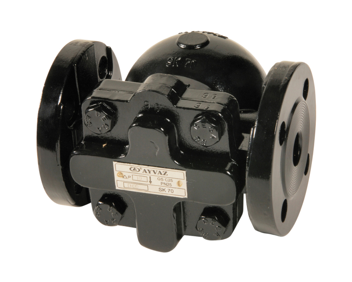 Carbon steel flanged PN25 float stream trap SK 70